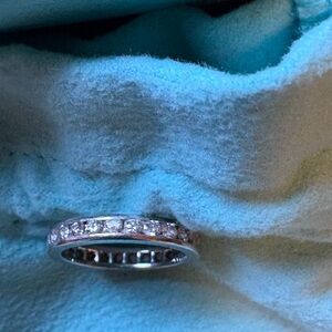 Tiffany and Company eternity band. .78 carats. G/VS. size 4.75. Valuation iinc